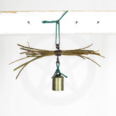 Small Rustic Sheaf of Twigs With Bell and Green Twine Handmade | Woot & Hammy